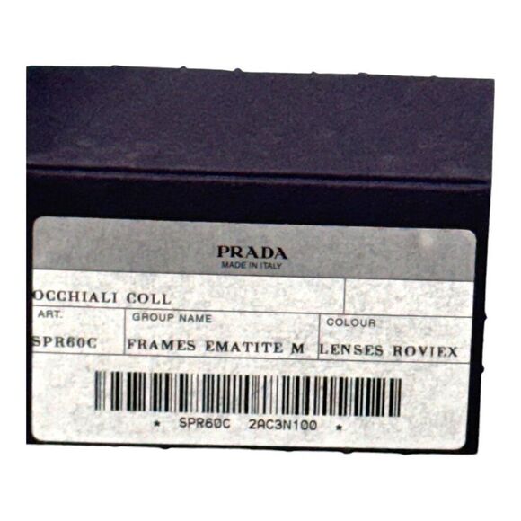 Prada Mens SPR60C Sunglasses w/ Case & Box Ematite Lenses Roviex In Original Box - Picture 2 of 9